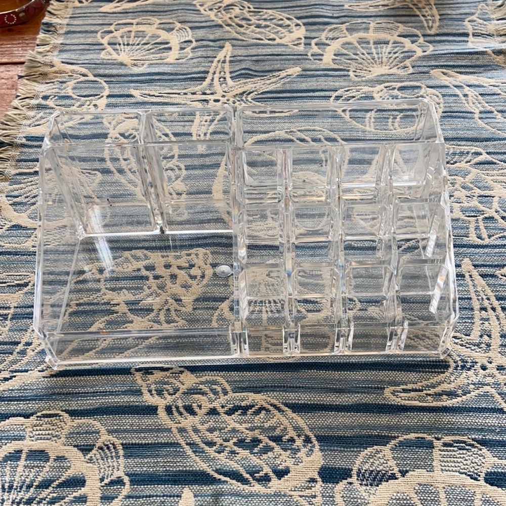 Makeup organizer.